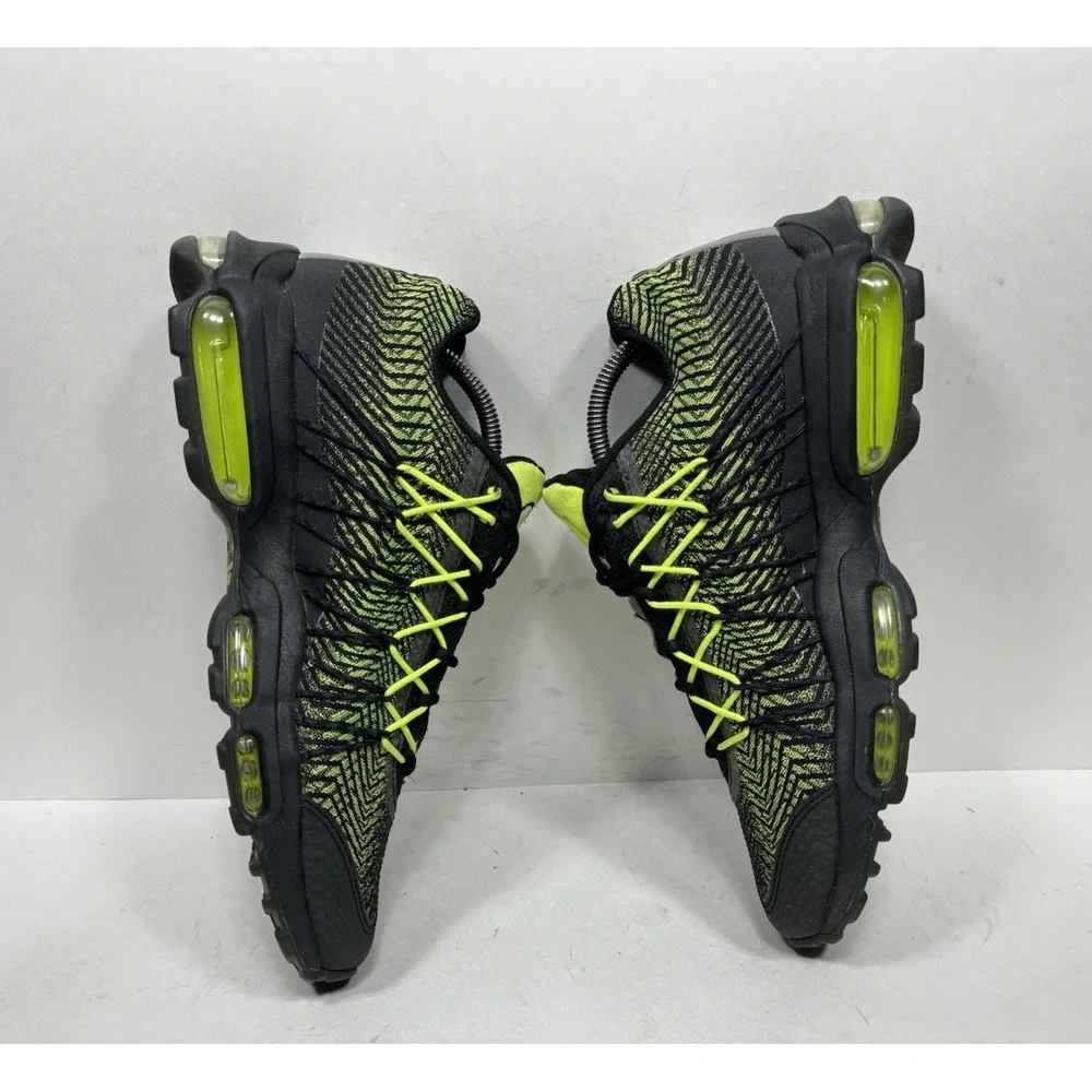 Nike Air Max 95‎ Ultra Jacquard Black Volt Neon Men's Size 9 749771-007 Shoes